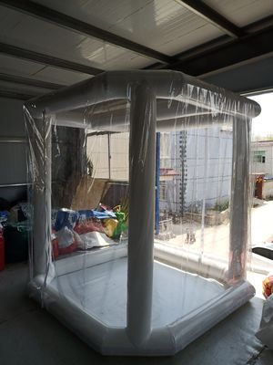 Khử trùng y tế khẩn cấp 2.5M * 2.5M * 2.5M Lều bong bóng bơm bơm