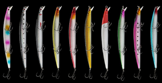 10 màu 18cm/23.80g 2# móc cá Big Minnow Perch,Crucian,Culter Alburnus mồi câu nhựa