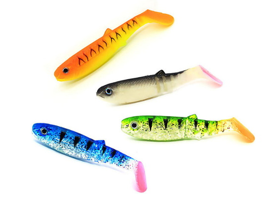 Soft T Tail Monnow Lures PVC Bionic mồi giả câu cá 16 màu 8cm 6g