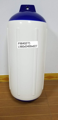 Màu xanh trắng F6 PVC Marine Dock Bumpers 31mm Eye Diameter Boat Fender 270 mm X 1090 mm