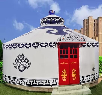 Trải nghiệm Sự quyến rũ của văn hóa Mông Cổ Yurt Khung gỗ xoắn ốp Geodesic Dome Tent
