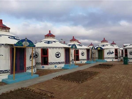 Trải nghiệm Sự quyến rũ của văn hóa Mông Cổ Yurt Khung gỗ xoắn ốp Geodesic Dome Tent