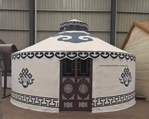 Trải nghiệm Sự quyến rũ của văn hóa Mông Cổ Yurt Khung gỗ xoắn ốp Geodesic Dome Tent