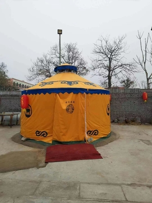 Dễ dàng Và Nhanh Lắp đặt 6M Diameter Mongolian Yurts với cửa sổ Skylight Bamboo trang trí