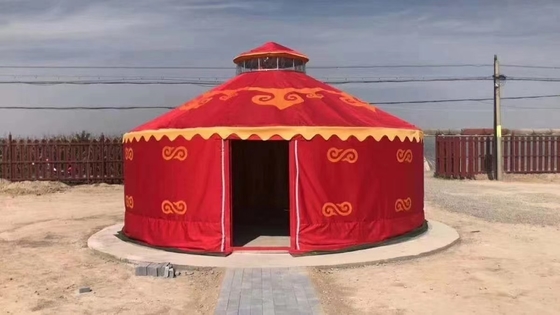 Dễ dàng Và Nhanh Lắp đặt 6M Diameter Mongolian Yurts với cửa sổ Skylight Bamboo trang trí
