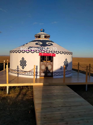 Trải nghiệm Sự quyến rũ của văn hóa Mông Cổ Yurt Khung gỗ xoắn ốp Geodesic Dome Tent