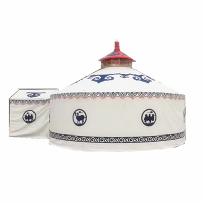 Bamboo trang trí Geodesic mái vòm lều sơn khung thép Kháng nhiệt Mongolian yurt