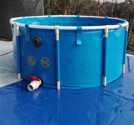 2M * 1M 5000L bể cá vải vải / hồ cá tròn gấp cho nuôi trồng thủy sản