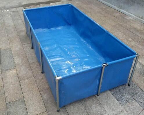 Chất chống cháy 4000L bọc thép bể cá với Blue Fish Pond Liner môi trường PVC bể cá gấp