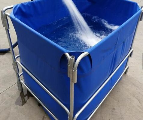1500L High Opacity Removable Fish Pond, Plastic Ponds For Fish Farming Tủ cá gấp