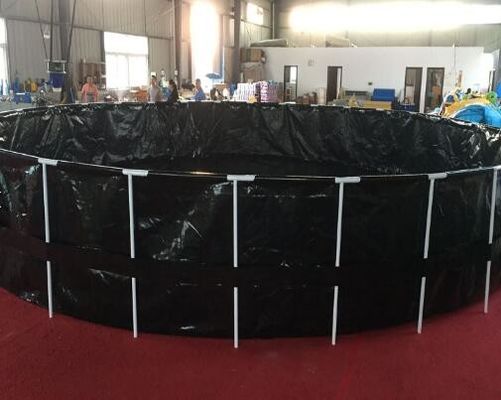 Bể cá màu đen 6000 gallon, nuôi cá trang trí với khung thép bể cá gấp