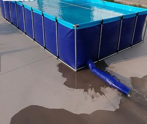 SGS Blue Laminated Tarpaulin Fish Tank Khả năng chống cháy cho nuôi cá