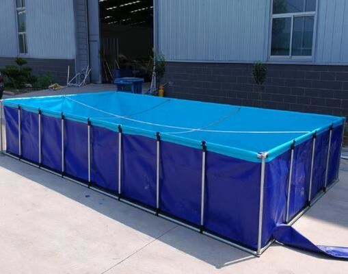SGS Blue Laminated Tarpaulin Fish Tank Khả năng chống cháy cho nuôi cá