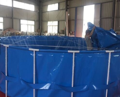 500 Cubic cá hồ bể nhựa với khung gấp bên ngoài màu sắc tùy chỉnh thùng cá gấp