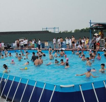 SGS 10M X 10M PVC hồ bơi khung kim loại cho mùa hè