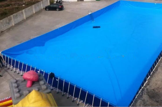 SGS 10M X 10M PVC hồ bơi khung kim loại cho mùa hè