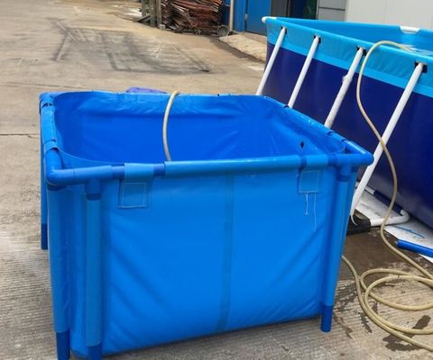 2000L Double Tier Tarpaulin Fish Tank, Safe Water Tarpaulin Fish Pond Tủ cá gập