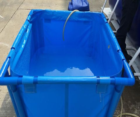 2000L Double Tier Tarpaulin Fish Tank, Safe Water Tarpaulin Fish Pond Tủ cá gập
