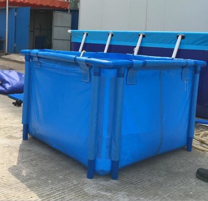 2000L Double Tier Tarpaulin Fish Tank, Safe Water Tarpaulin Fish Pond Tủ cá gập