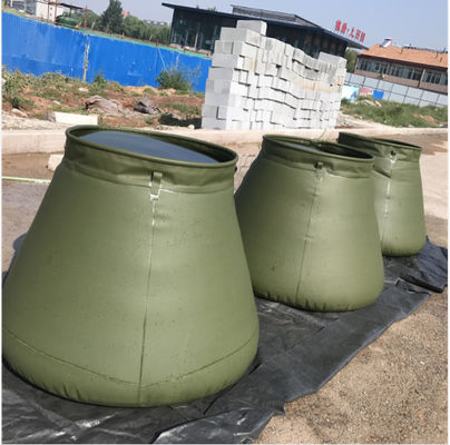 Quân đội tự đứng PVC nắp bể nước mưa vòng trên cho chữa cháy 2500L