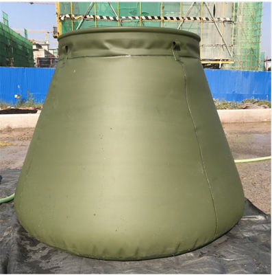 Quân đội tự đứng PVC nắp bể nước mưa vòng trên cho chữa cháy 2500L