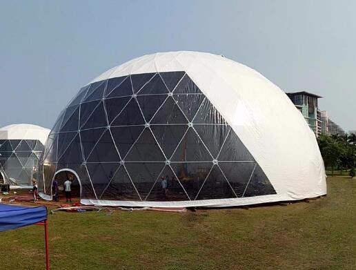 18M chống thấm nước chống tia cực tím Geodetic Dome Tent với ống thép cho bữa tiệc