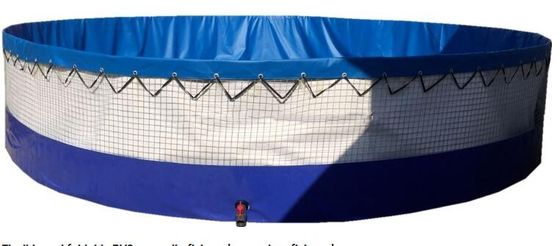20000L PVC nuôi cá bể với nắp, linh hoạt Tarpaulin Wire Mesh bể cho nông nghiệp