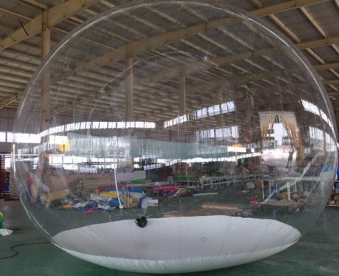 PVC rõ ràng Giant Inflatable Show Ball, Bầu tuyết nổi cho quảng cáo Giáng sinh