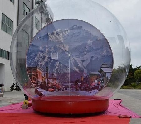 PVC rõ ràng Giant Inflatable Show Ball, Bầu tuyết nổi cho quảng cáo Giáng sinh