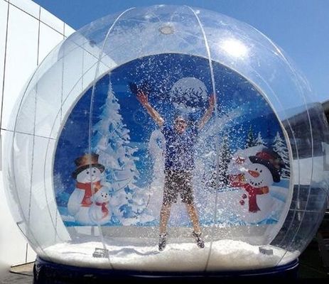 Snow Globe / Crystal Ball Buồng bong bóng bơm cho các hoạt động Giáng sinh Buồng tiệc bơm