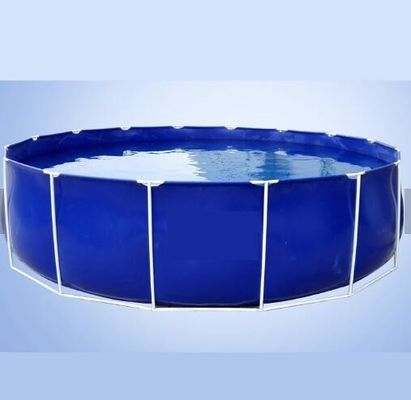 50000 lít Lò cá ván gấp, bể cá bể cá màu xanh với khung thép