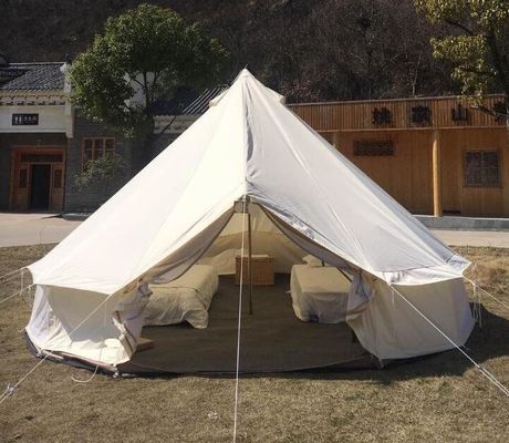 Glamping Luxury Yurt Bell Khả năng chống cháy Tarpaulin Safari Tent Áo vải vải chống nước