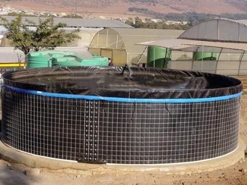 20000L PVC nuôi cá bể với nắp, linh hoạt Tarpaulin Wire Mesh bể cho nông nghiệp