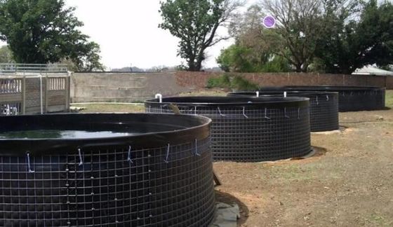 20000L PVC nuôi cá bể với nắp, linh hoạt Tarpaulin Wire Mesh bể cho nông nghiệp