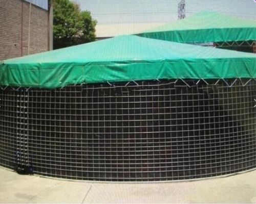 20000L PVC nuôi cá bể với nắp, linh hoạt Tarpaulin Wire Mesh bể cho nông nghiệp