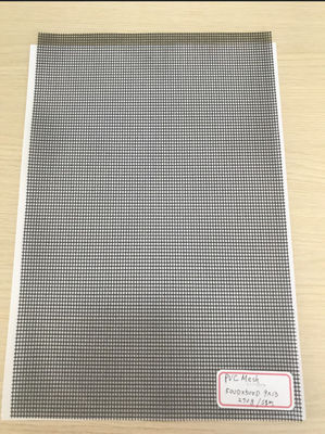 500D X 500D 9x13 Củng cố PVC phủ polyester lưới lưới đen cho hàng rào ngoài trời