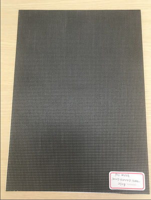 500D X 500D 9x13 Củng cố PVC phủ polyester lưới lưới đen cho hàng rào ngoài trời
