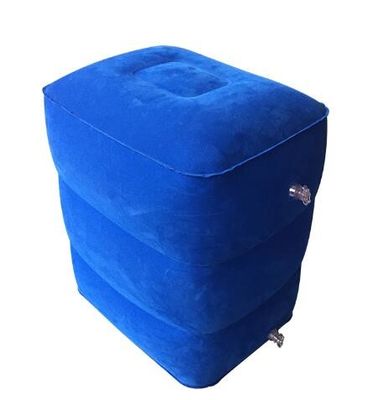 Đệm đệm chân có thể thổi phồng màu xanh PVC và đệm chân