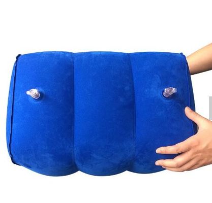Đệm đệm chân có thể thổi phồng màu xanh PVC và đệm chân