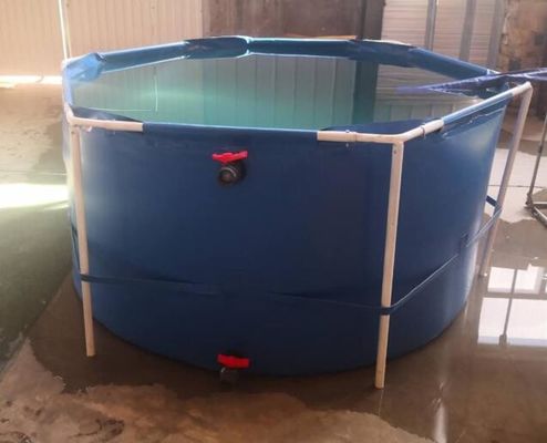 5000 L Thùng cá ván tròn gấp Bảo vệ môi trường PVC hồ cá