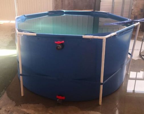 5000 L Thùng cá ván tròn gấp Bảo vệ môi trường PVC hồ cá