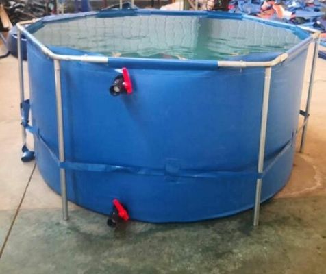 5000 L Thùng cá ván tròn gấp Bảo vệ môi trường PVC hồ cá