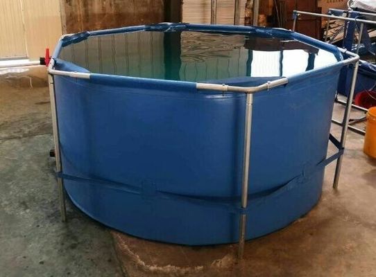 5000 L Thùng cá ván tròn gấp Bảo vệ môi trường PVC hồ cá