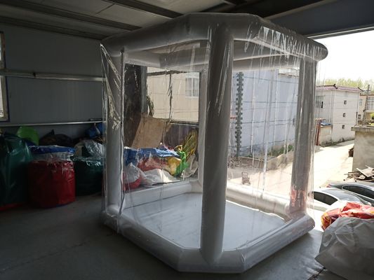 Khử trùng y tế khẩn cấp 2.5M * 2.5M * 2.5M Lều bong bóng bơm bơm