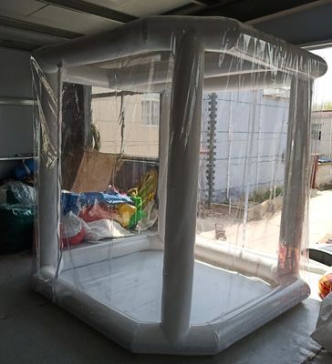 Khử trùng y tế khẩn cấp 2.5M * 2.5M * 2.5M Lều bong bóng bơm bơm