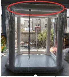 Khử trùng y tế khẩn cấp 2.5M * 2.5M * 2.5M Lều bong bóng bơm bơm