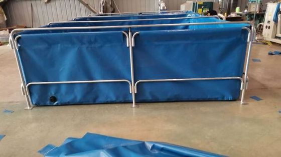 Quảng trường khung kim loại linh hoạt 1050gsm 25000L bọc thép bể cá bể cá gập