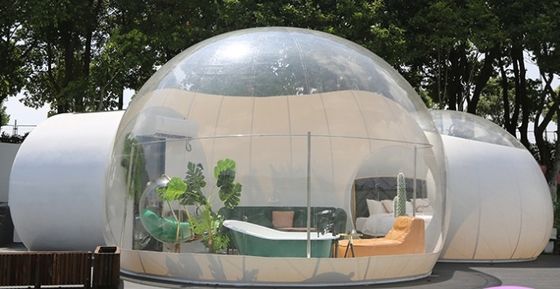 Dome House Igloo Transparent Inflatable Tent with 4 Parts Phòng tắm, phòng khách, phòng ngủ và lối đi