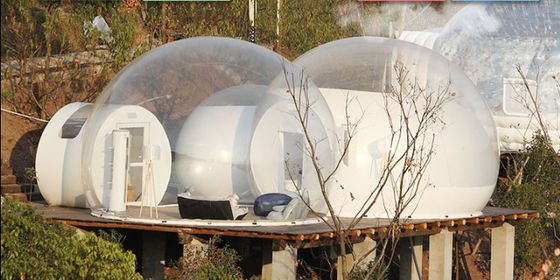 PVC Tarpaulin Dome Clear Bùi bong bóng bơm với phòng tắm Bùi tiệc bơm