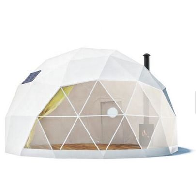 7M Cắm trại Clear Geodetic Dome Tent With Insulation Dome Party Tents Cửa hàng bên ngoài
